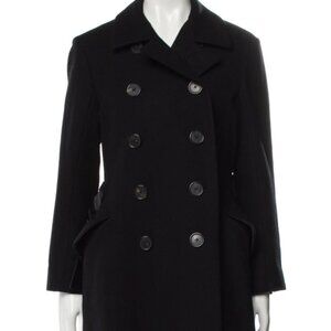 Jil Sander Vintage 2000's Black Peacoat Size: US6/FR38